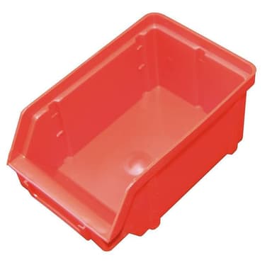 Secureo Sichtlagerkästen klein rot, 60 Stück